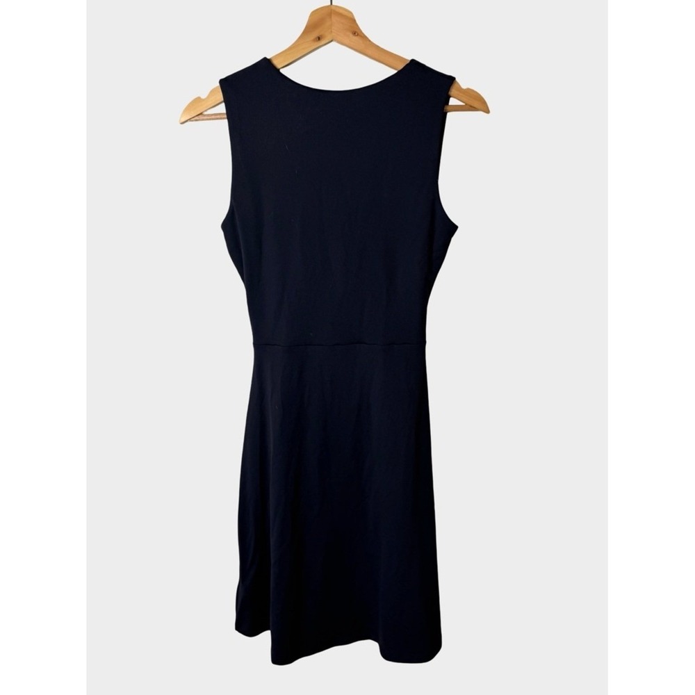 Susana Monaco Navy Mini Dress Cutout Knot Front Medium Dark Coquette Minimalist - Picture 6 of 8